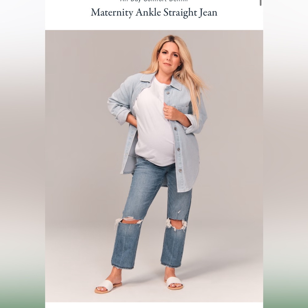 Abercrombie Maternity Ankle straight jeans LONG